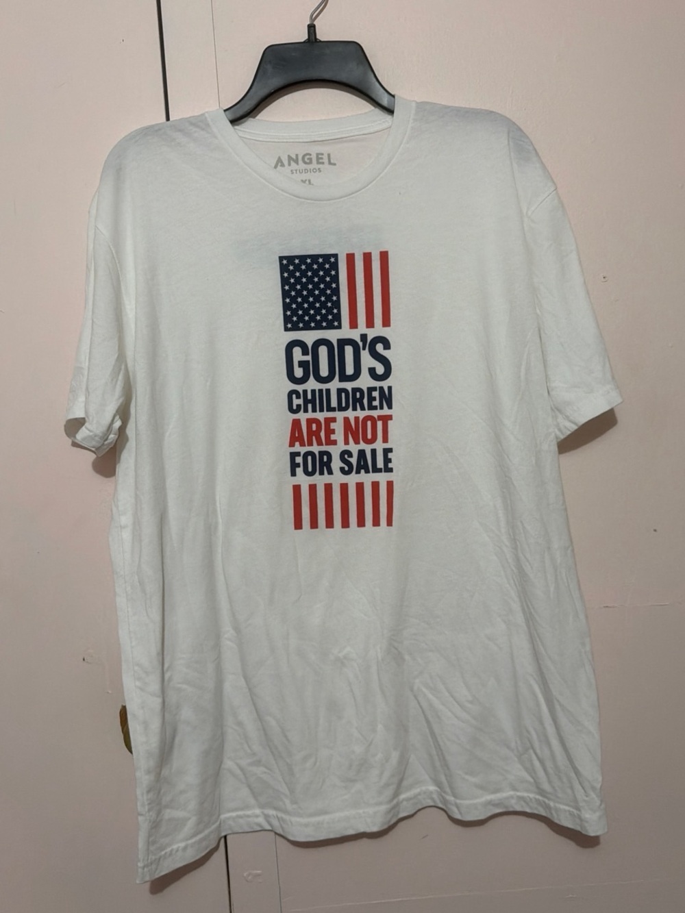 White Graphic Tee - "God's Children Are Not For Sale"